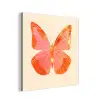 Vlinder - Minimalistisch - Roze aluminium wit klein -3d