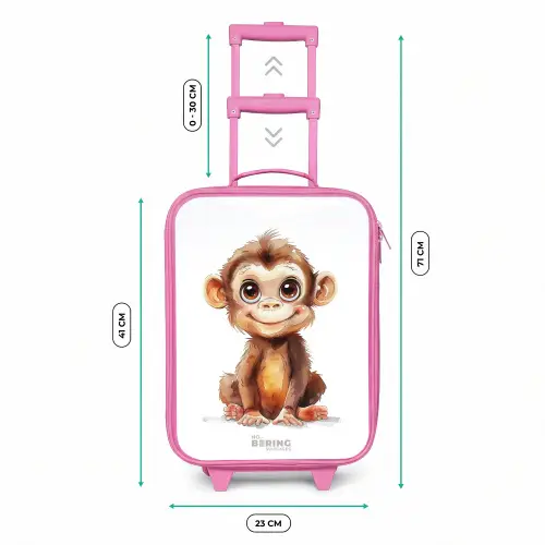 Baby aap Kinderkoffer - Roze klein -productfoto_formaten