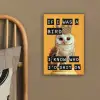 Geel - Uil - Vogel - Decoratie canvas 2cm klein -sfeer3