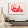 Tijger - Roze - Oranje canvas 2cm klein -sfeer6