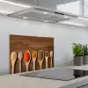 Pollepel - Kruiden - Eten - Specerijen - Tafel keuken achterwand spatscherm klein -3d_schuin