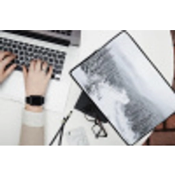 Rivier - Bevroren - Landschap - Winter laptophoes neopreen klein -bureau