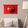 Tomaat - Rood - Hart Wandkleed katoen klein -sfeer4