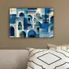 Grafisch - Abstract - Blauw - Wit canvas 2cm klein -sfeer3