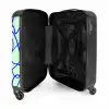 Kobaltblauw krulspoor op mintgroen NBS - Handbagage koffer - Kinderen Unisex middel -binnenkant