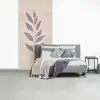 Tak - Bladeren - Minimalistisch - Beige fotobehang vinyl groot -slaapkamer
