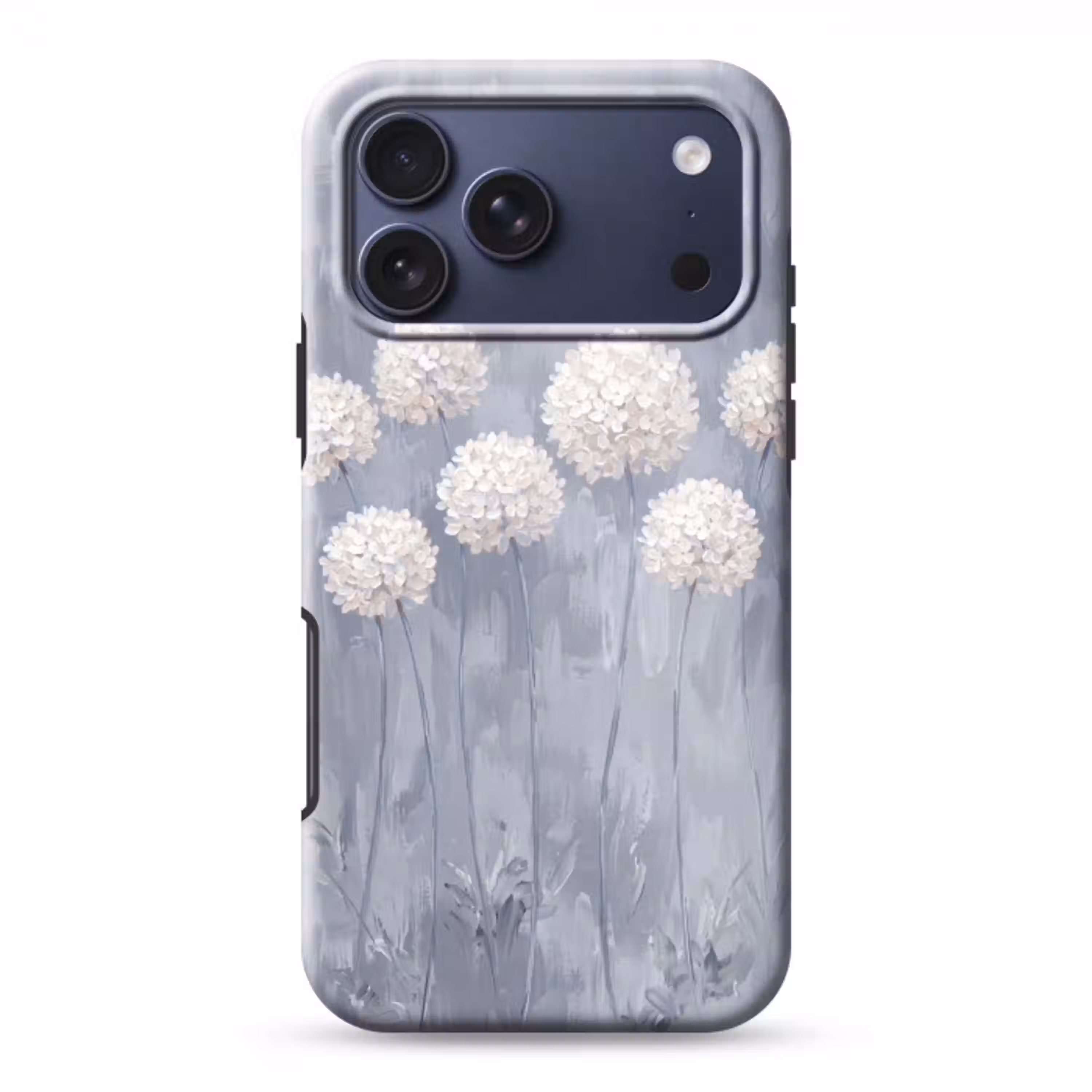 Bloemen - Illustratie - Blauw Toughcase MagSafe Apple iPhone 17 Pro Max klein -3d