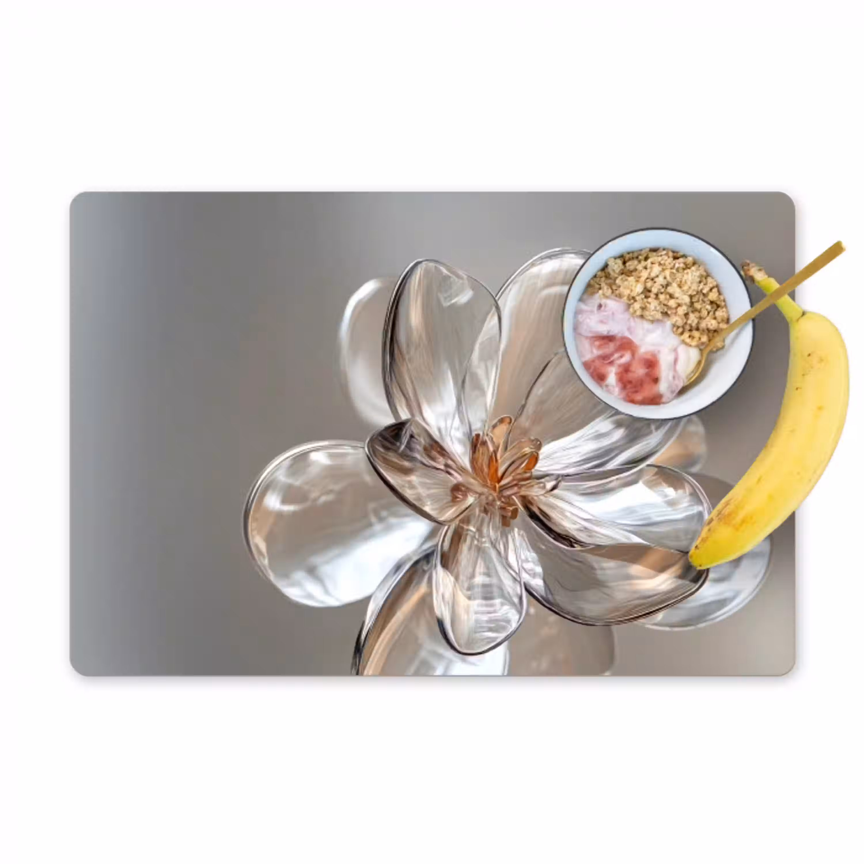 Bloem - Glazen - Doorzichtig Placemat vinyl groot -zzzproduct_Kitchenyeah-website