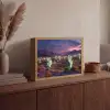 Neon cactussen - Woestijn - Zonsondergang Light Box met batterij (Wandlamp) middel -sfeer2
