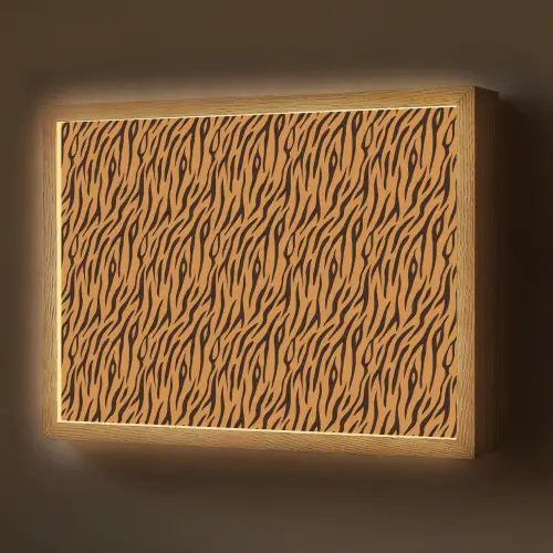 Dier - Oranje - Tijger Light Box met batterij (Wandlamp) middel 907 -z3d_website