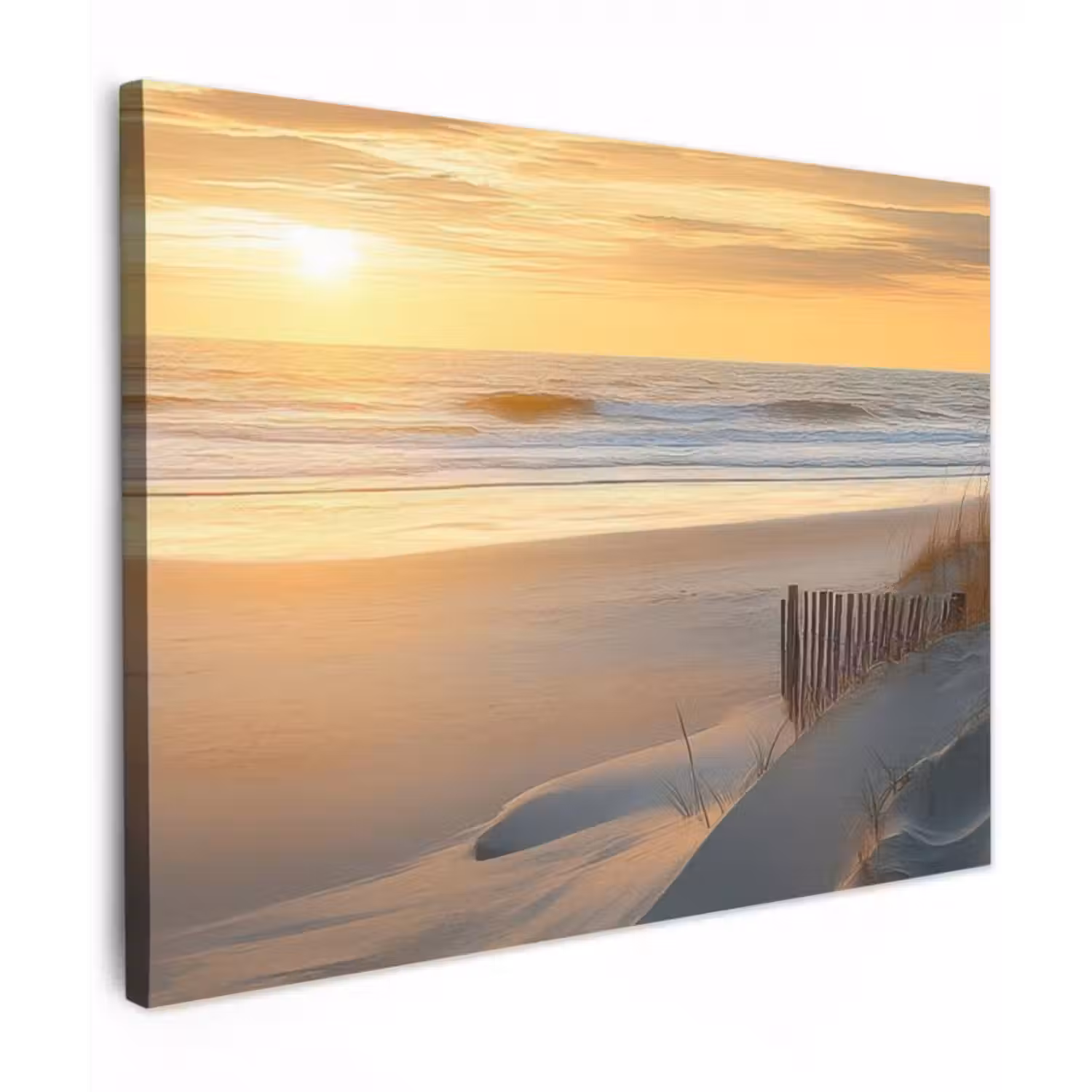 Leinwandbild - Strand - Dünen - Sonnenuntergang