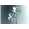 Kristal - Bloemen - Grijs poster papier klein -3d