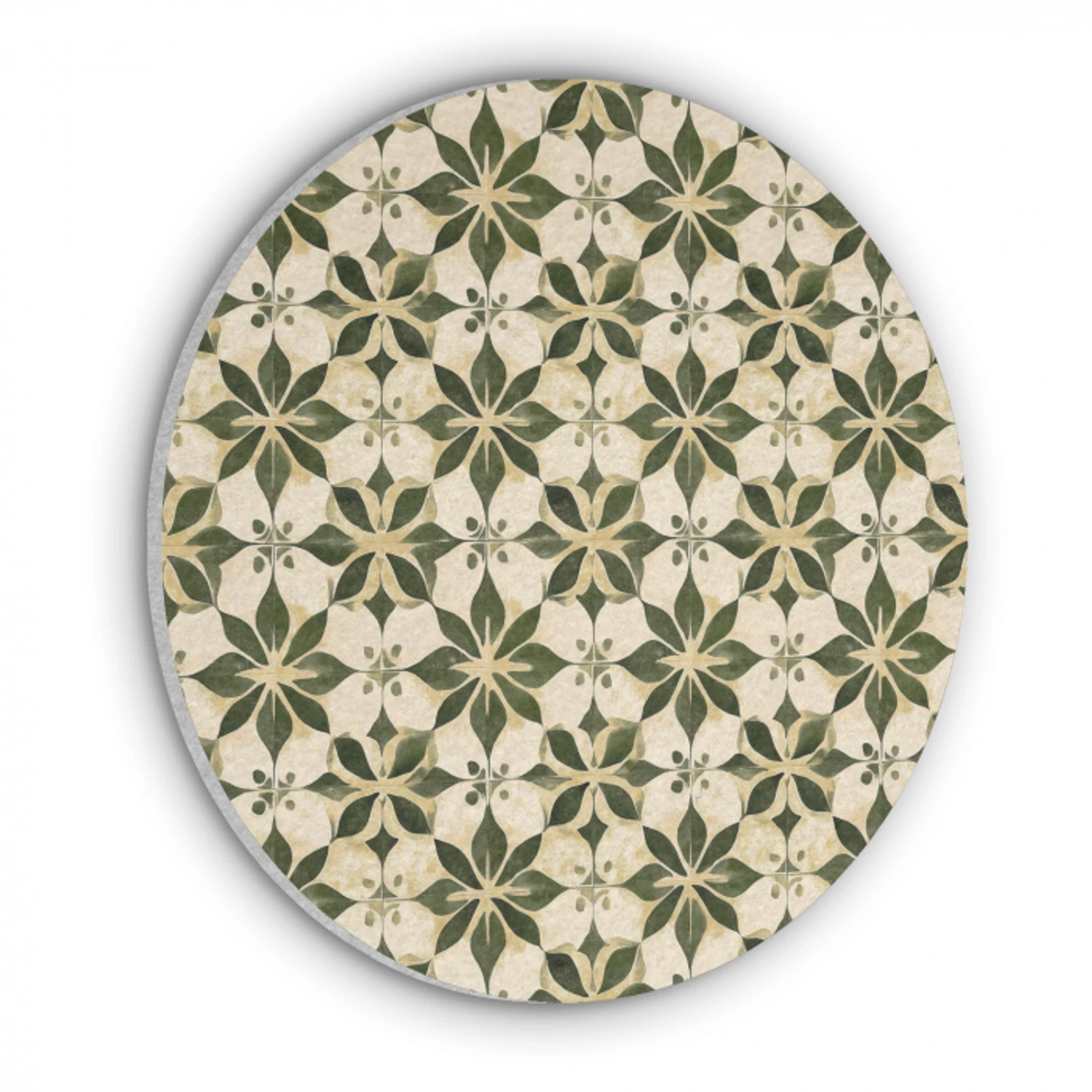 Tegel - Dessin - Groen Akoestische PET Vilt - Rond klein 838 -3d