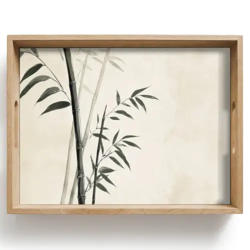 Japandi - Bamboe - Beige Dienblad Rechthoek middel -z3d_shopping