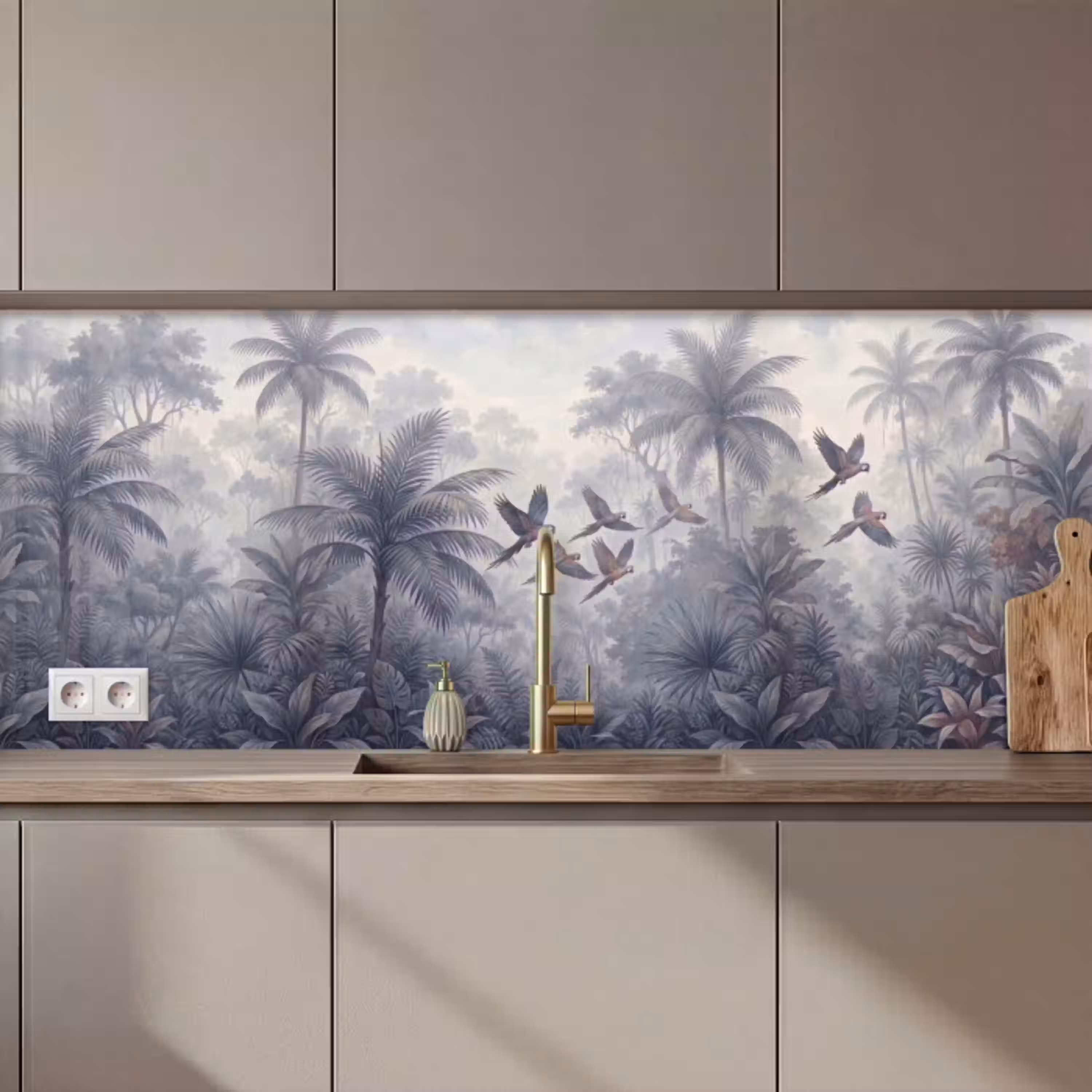 Vogel - Vliegend - Jungle - Vintage - Dieren keuken achterwand 2 middel zz_3dshopping