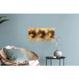 Bloempotten - Muur - Vintage Muursticker klein -plant