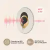 Abstract ontwerp - Zwarte cirkel - Verfvlekken Akoestische PET Vilt - Rond klein -USP_NL