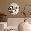 Kerstsfeer - Landelijk - Rood Wandcirkel behangsticker klein -sfeer1