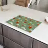 Dinosaurussen - Wolken - Sterren - Oranje Inductie beschermer vinyl 3mm klein -sfeer8