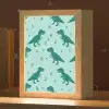 Donkergroen - Dinosaurussen - Afdrukken - Bladeren Light Box met kabel klein -zzz_3d_website