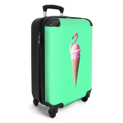 Flamingohoorntje Koffer - NBS - Handbagage middel -productfoto_3d