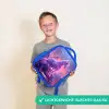 Paarse Eenhoorn in Magische Omgeving Kinderrugzak - Blauw middel -sfeer1_NL