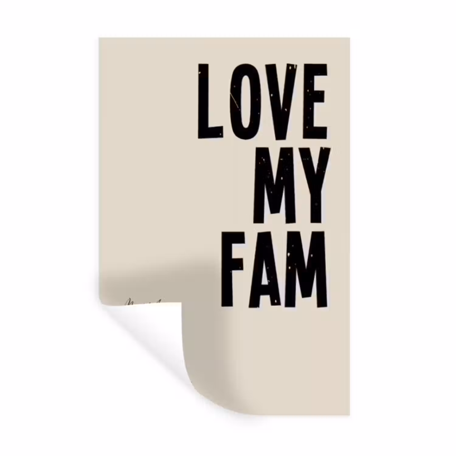 Gepersonaliseerde muursticker - Love My Fam