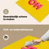 Geel - Roze - Oh - 3D Inductie beschemer met haakjes klein -ky-schoon-nl
