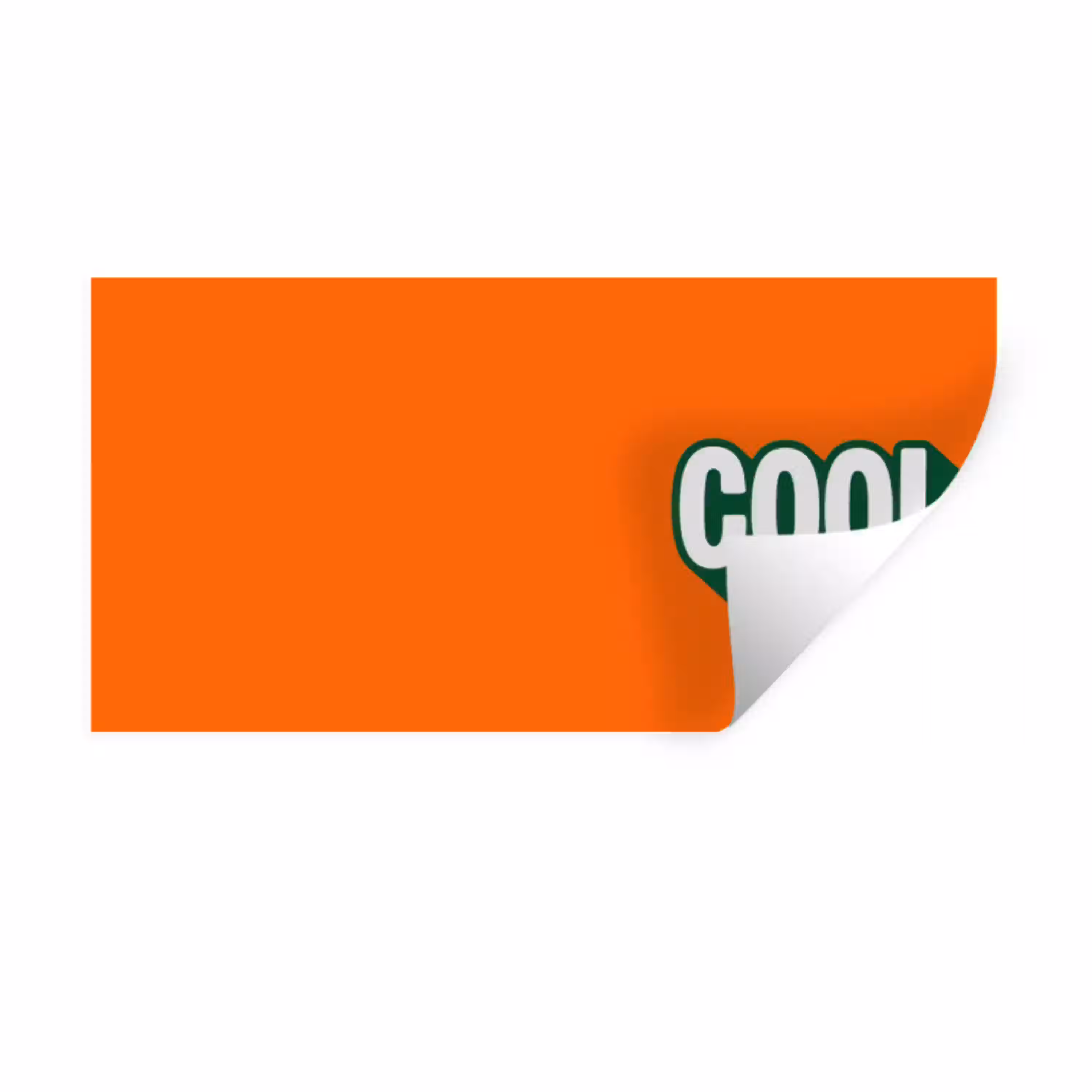 Cool - Oranje - Groen Muursticker klein -3d