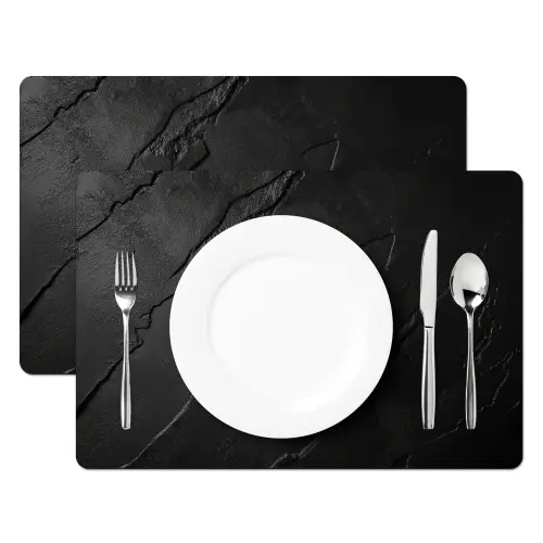 Zwart - Steen - Beton Placemat vinyl groot -zzsfeer2_Kitchenyeah-website
