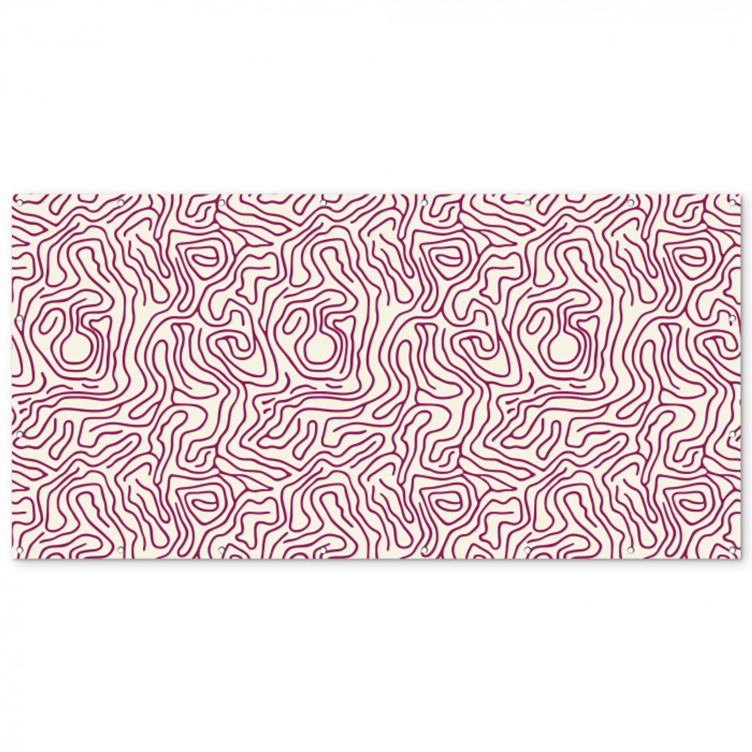 Kronkelende lijn - Magenta - Crème Balkonbeschermer Duitsland klein 596 -zz_3d