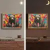 Graffiti - Beer - Dier - Muur - Street art Light Box met batterij (Wandlamp) middel -sfeer3