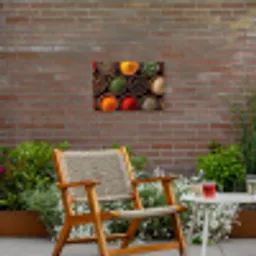 Bakjes - Hout - Kruiden - Kleurrijk Tuinposter op houten frame 2 cm dik klein -sfeer3