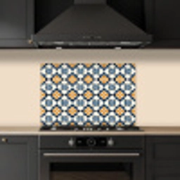 Klassiek - Geometrisch - Blauw keuken achterwand spatscherm klein 900 -sfeer1