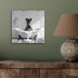 Zebra - Wilde dieren - Vintage - Zwart - Wit aluminium wit klein -sfeer2