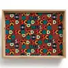 Bruin - Retro - Disco - Patroon Dienblad Rechthoek middel 911 -z3d_shopping