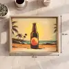 Bierfles - Zonsondergang - Palmbomen - Zee Dienblad Rechthoek middel -USP_Formaat
