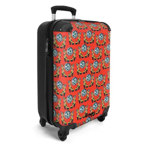 Retro disco laarzen patroon kleurrijk NBS - Handbagage koffer - Volwassenen Unisex middel -productfoto_3d