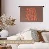 Yes girl you can - Oranje - Bruin Wandkleed katoen klein -sfeer1