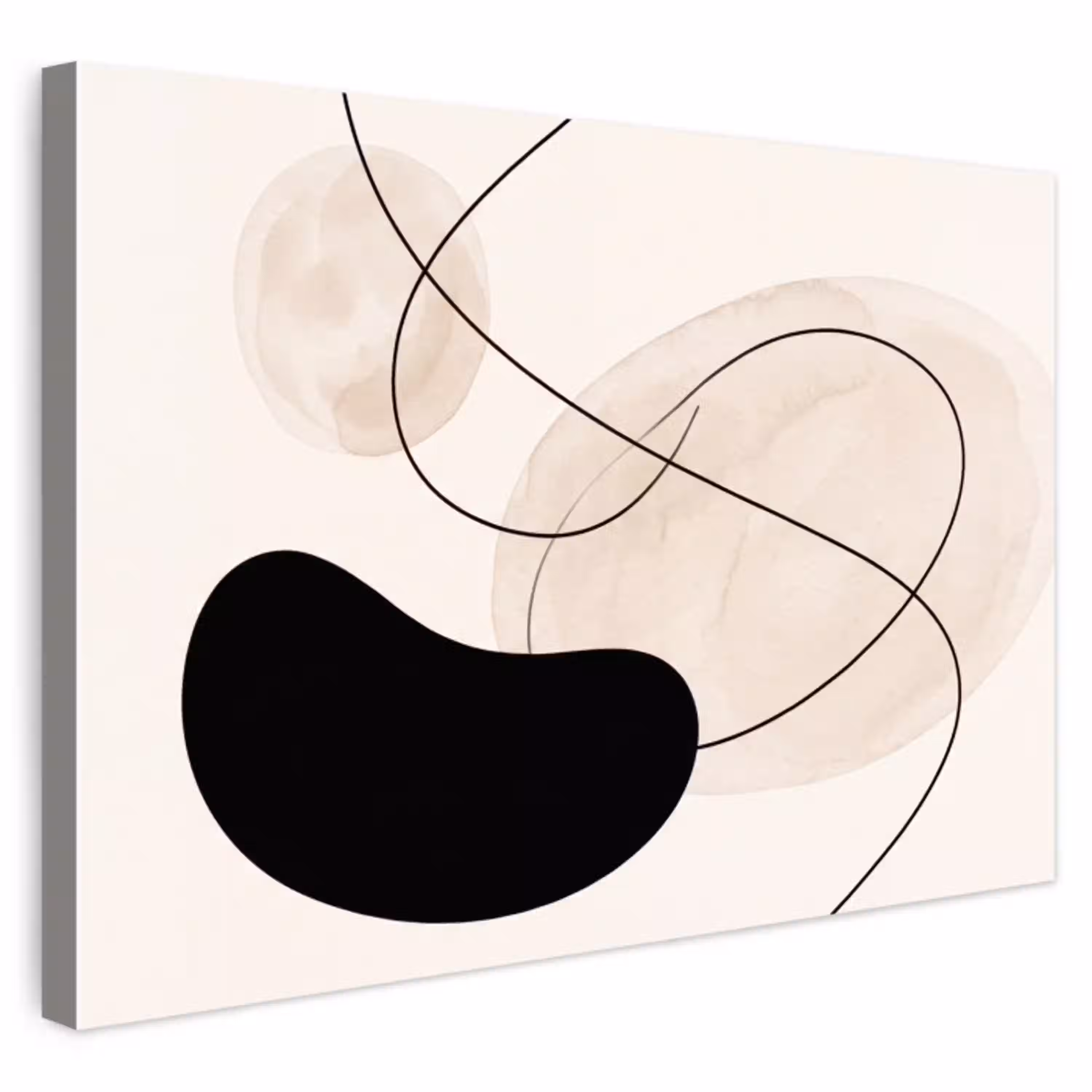 Abstract - Vormen - Kunst Tuinposter op houten frame 2 cm dik klein -3d