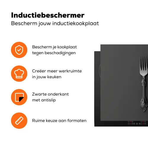 Bestek - Zwart Inductie beschermer vinyl 3mm klein -zzzzzzz-td-ups