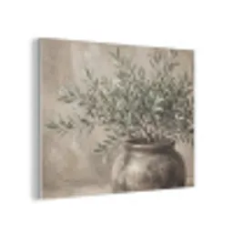 Olijfplant - Aardenpot - Abstract - Beige PET vilt klein -3d