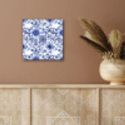 Bloemen - Blauw - Patroon - Wit aluminium wit klein 46 -sfeer4
