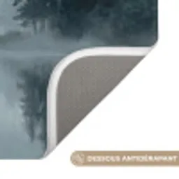 Bos - Meer - Mist - Natuur - Grijs Badmat klein -USP_AntislipFR