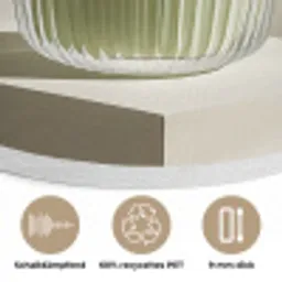 Matcha - Glas - Groen - Minimalistisch Akoestische PET Vilt - Rond klein -closeup_DE