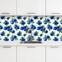 Bessen - Patroon - Blauw keuken achterwand 2 middel 871 -3d