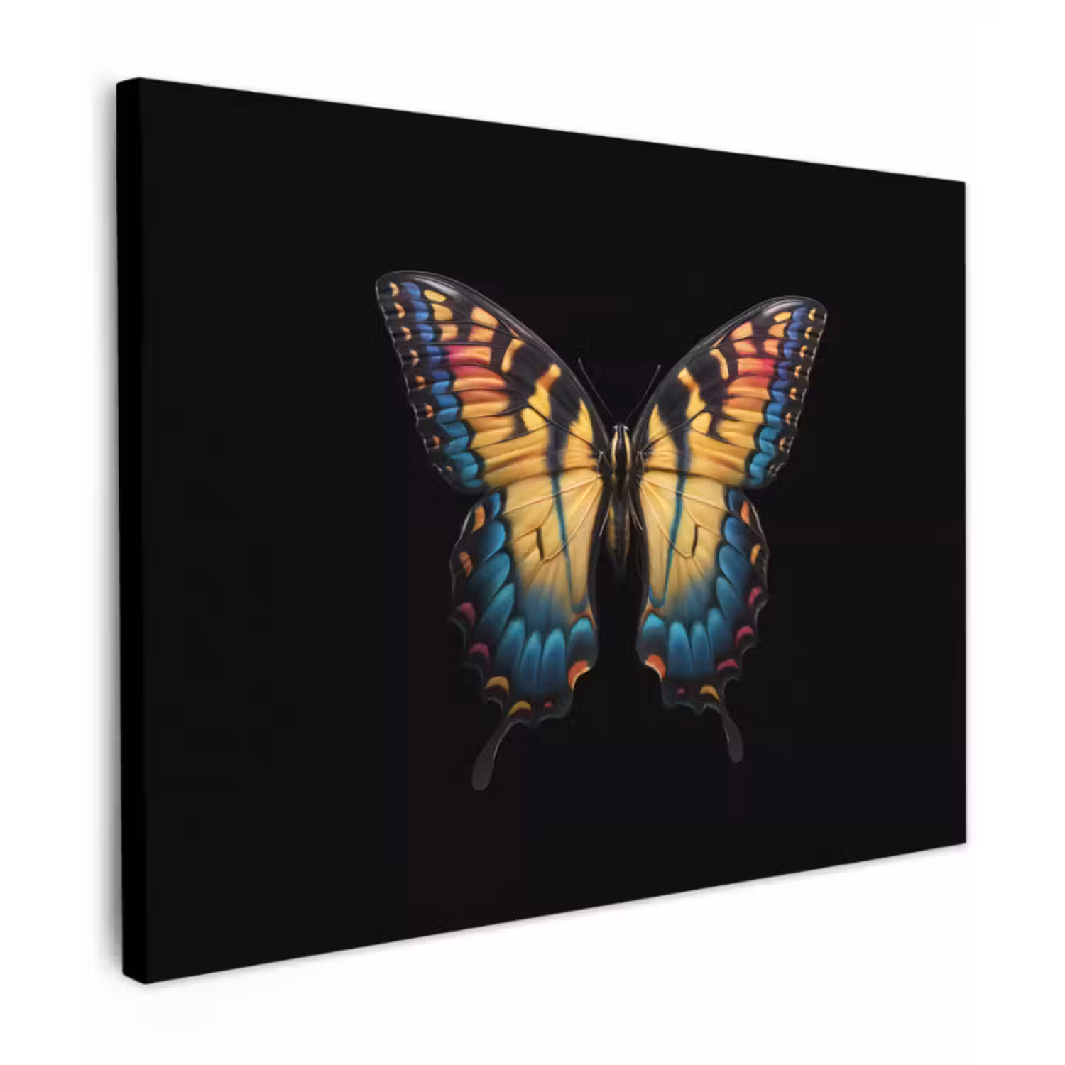 Canvas schilderij - Vlinder - Kleurrijk - Speels