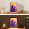 Leeuw - Verf- Kleuren - Dier Light Box met kabel klein -sfeer3_kind