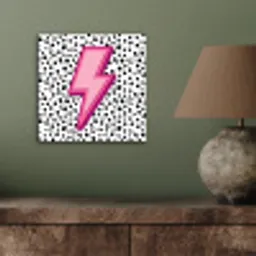 Bliksem - Roze - Stippen aluminium wit klein -sfeer2