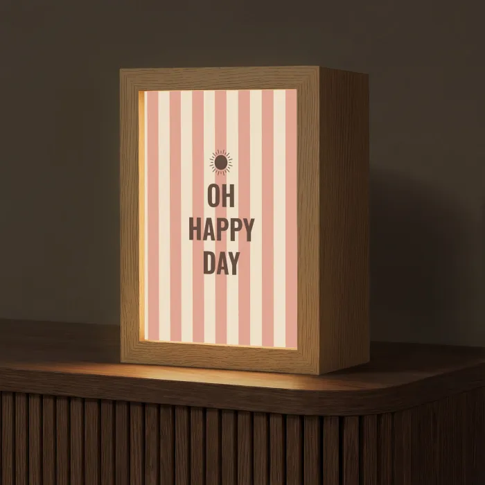 Quote - Zomer - Strepen Light Box met kabel (Tafellamp) klein -z3d_website